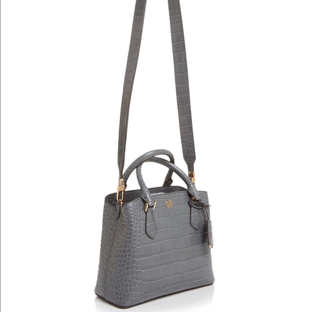 Tory Burch❤️NEW❤️Robinson embossed leather zinc - Picture 3 of 6